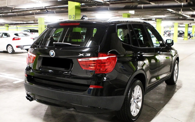 BMW X3 cena 54800 przebieg: 189250, rok produkcji 2012 z Poddębice małe 277